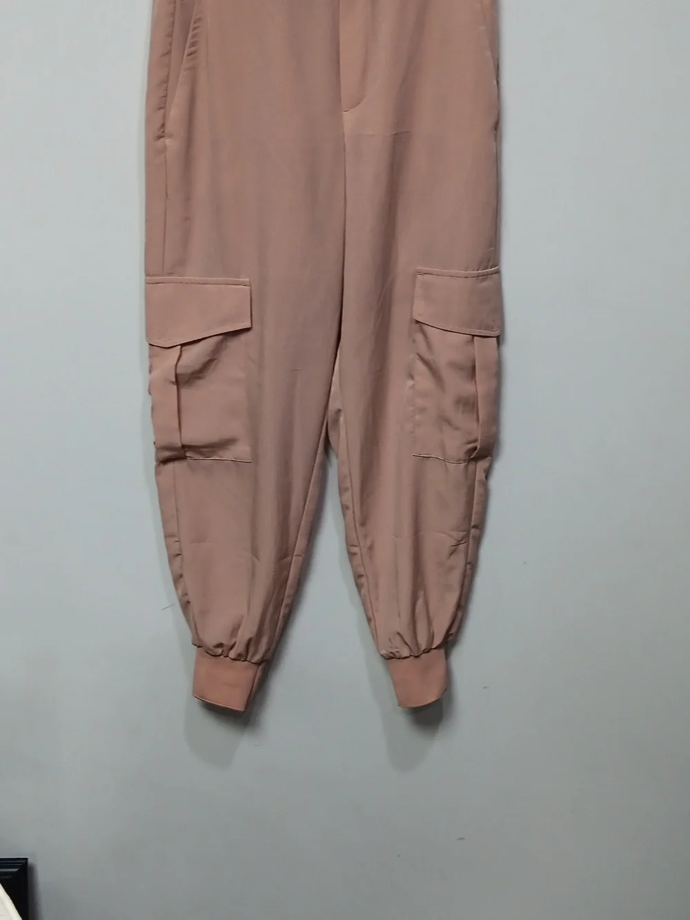 Zara Light Pink Cargo Jogger Pants - Picture 4 of 9
